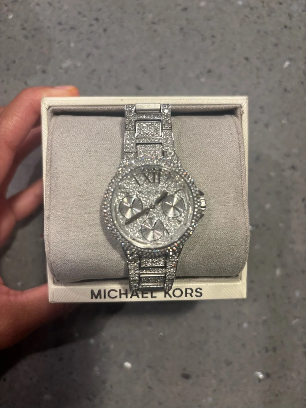 Michael Kors Mini Camille Pavé Silver-Tone Ladies Watch MK6996